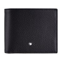 MONTBLANC 萬寶龍荔枝紋牛皮8卡視窗拉鍊零錢包短夾 118739