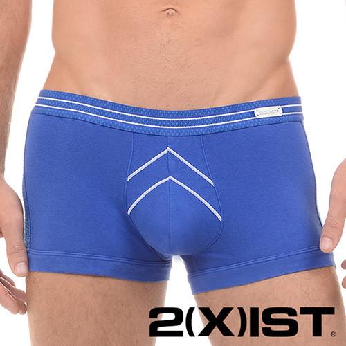 2(X)IST 穿越系列Sliq Cotton Mesh 低腰四角褲(藍)