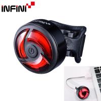 INFINI I-462R TURBO超輕量USB充電5段模式紅光後燈/尾燈/運轉燈-黑殼