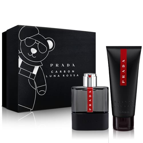 PRADA 卓越勁黑男性淡香水禮盒(淡香水50ml+沐浴膠100ml)