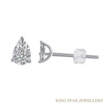 King Star 樂雅6分鑽石18K金耳環(視覺效果20分)