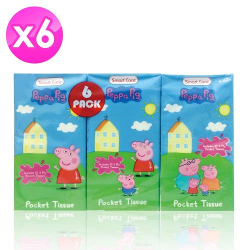 Peppa pig 袖珍包/紙手帕(6包x10抽) 六入組