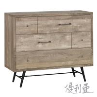 【優利亞-柯芮工業風】五抽櫃