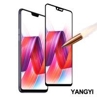 YANGYI 揚邑-OPPO R15 / R15 Pro 6.28 吋 滿版軟邊鋼化玻璃膜3D防爆保護貼-黑