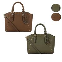 【Michael Kors】CIARA 鉚釘防刮皮革手提/斜背兩用包_3色