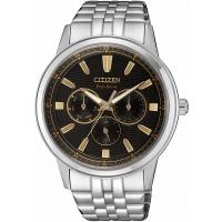 CITIZEN星辰 光動能 展現自我三眼手錶(黑/43mm) BU2071-87E