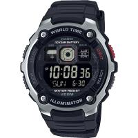 CASIO 飛機駕駛艙儀表造型數位錶-液晶黑(AE-2000W-1B)