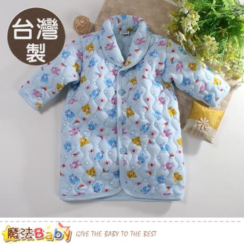 魔法Baby 嬰幼兒長袍 台灣製鋪棉厚款極暖長袖睡袍 k60782