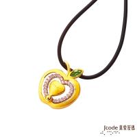 Jcode真愛密碼 快樂女生黃金/純銀/水晶墜子 送項鍊