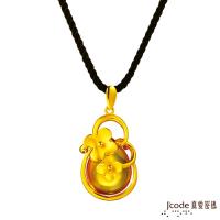 Jcode真愛密碼 春日時光黃金/水晶墜子 送項鍊
