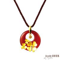 Jcode真愛密碼 花漾時光黃金/瑪瑙/水晶墜子 送項鍊
