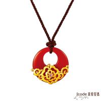 Jcode真愛密碼 富貴芙蓉黃金/瑪瑙/水晶中國結項鍊