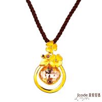 Jcode真愛密碼 福恩光彩黃金/水晶墜子 送項鍊