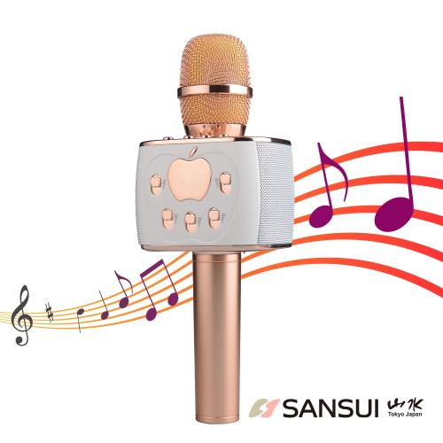 【SANSUI 山水】★買就送麥克風支架★藍芽對唱K歌神麥 行動麥克風 SB-K68