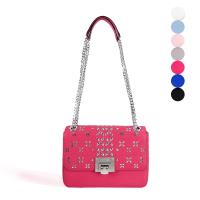 MICHAEL KORS TINA花卉鉚釘鍊帶翻蓋肩背/斜背兩用包(中/多色)