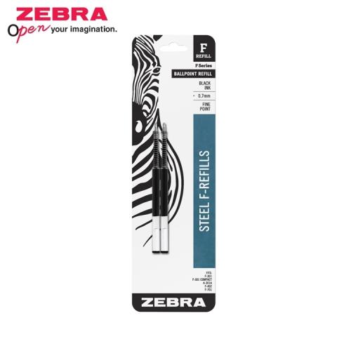 日本ZEBRA原子筆芯0.7mm油性F REFILL F系列(2支入;美版，平行輸入)(85512黑色筆芯(2入)/85522藍色筆芯(2入))