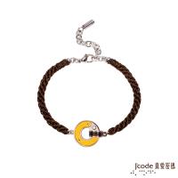 Jcode真愛密碼 永恆承諾黃金/白鋼編織女手鍊