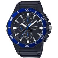 CASIO DIVER LOOK潛水運動風百米防水腕錶 (藍黑)_MRW-400H-2A