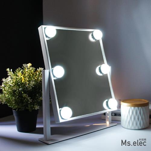 Ms.elec米嬉樂 - 好萊塢燈泡化妝鏡LM-005 (LED化妝鏡.燈泡鏡.桌鏡.化妝鏡.好萊塢鏡)