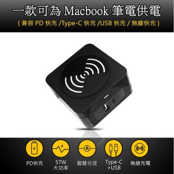 (送無線充電板)57W大功率一款可以為Mac/任天堂NS供電PD快充充電器