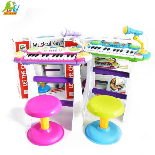 Playful Toys 頑玩具 電子琴附椅子BB335(兒童電子琴 兒童鋼琴 兒童樂器 音樂)