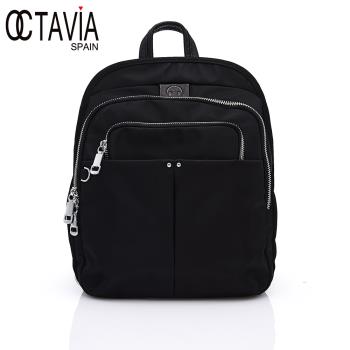 OCTAVIA 8 - 天籟 設計師款IPAD專用扁式三層尼龍後背包 - 音樂黑