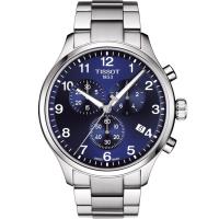 TISSOT 天梭 韻馳系列 Chrono XL計時手錶-藍x銀/45mm T1166171104701