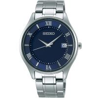SEIKO精工 SPIRIT 鈦金屬 太陽能簡約男錶(藍/39mm) V157-0CZ0B SBPX115J