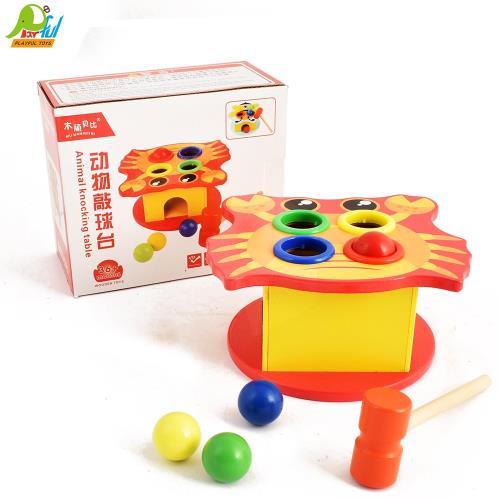 Playful Toys 頑玩具 木製動物敲球台 8750(敲敲樂  槌球台 敲擊台 木製球 木製兒童玩具)