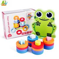 Playful Toys 頑玩具 木製青蛙四柱套圈8232