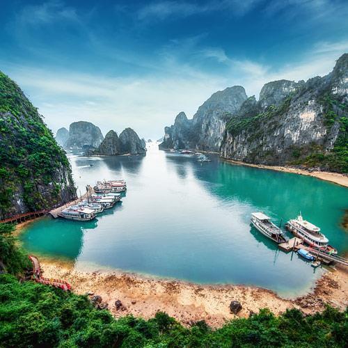 北越雙龍灣(下龍+陸龍)金剛再現奇密骷顱島5日旅遊