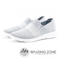 WALKING ZONE 飛線針織輕量女鞋-灰(另有藍、粉)