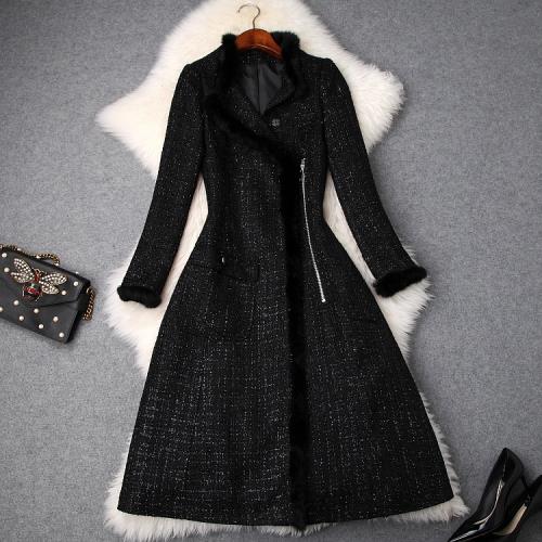  RN－girls-精品優雅風個性拉鍊粗花呢外套