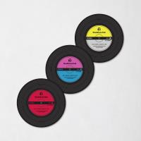 HeadphoneDog 唱片造型隔熱杯墊/杯蓋(一組2入)