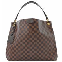 Louis Vuitton LV N44045 Graceful MM 棋盤格紋皮飾邊磁釦單肩背包 現貨