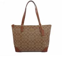 COACH PVC LOGO肩背包(木頭色) F29208 IME74