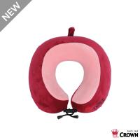 CROWN 皇冠 旅行紓壓頸枕 雙色記憶棉旅行頸枕 紅色