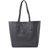 MICHAEL KORS Junie 牛皮肩背大購物包.深藍