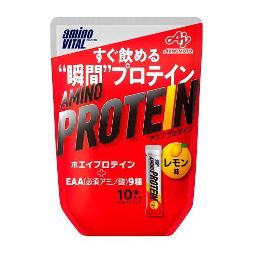 日本味之素 aminoVITAL® 專業級胺基酸乳清蛋白 [檸檬風味]10小包入