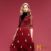 MONS雙球變化造型皮草圍巾