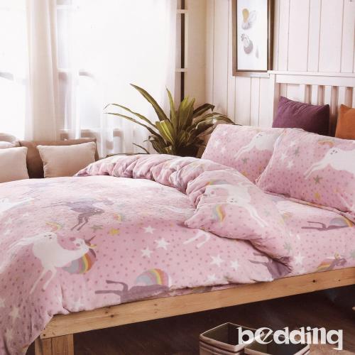 BEDDING-法蘭絨標準雙人6x7兩用被套-小飛馬