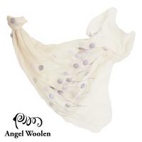 Angel Woolen蒲公英之戀印度手工刺繡羊毛披肩-米色