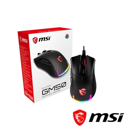 msi微星 Clutch GM50 輕量化RGB電競滑鼠(右手FPS遊戲用)