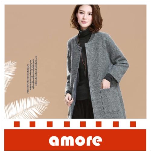 adora 2018韓版秋冬新裝氣質寬鬆毛呢外套（2色）