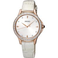 SEIKO精工 CS 絕代女伶晶鑽腕錶(銀x玫瑰金/31mm) 7N01-0HR0P SRZ490P1
