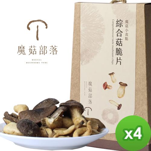 魔菇部落-魔菇小食點 綜合菇脆片(75g)*4盒