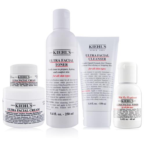 KIEHLS 契爾氏 冰河保濕機能組[冰河保濕機能水+冰河醣蛋白保濕霜+ 冰洗]