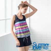 夏之戀SUMMERLOVE 大女連身褲二件式泳衣-加大碼S19708