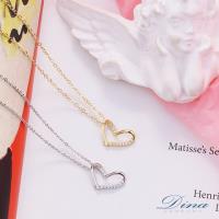 DINA JEWELRY 蒂娜珠寶 對摺 925純銀CZ鑽項鍊 (JS7869)