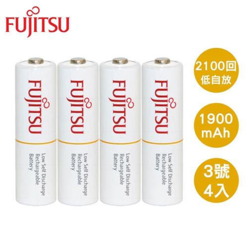 Fujitsu 富士通 AA 3號1900mAh低自放充電電池4入